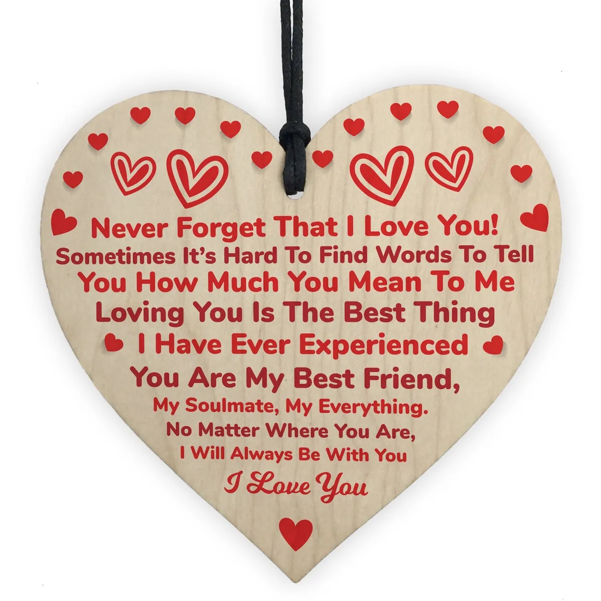 Wooden Hanging Heart Ornaments 9