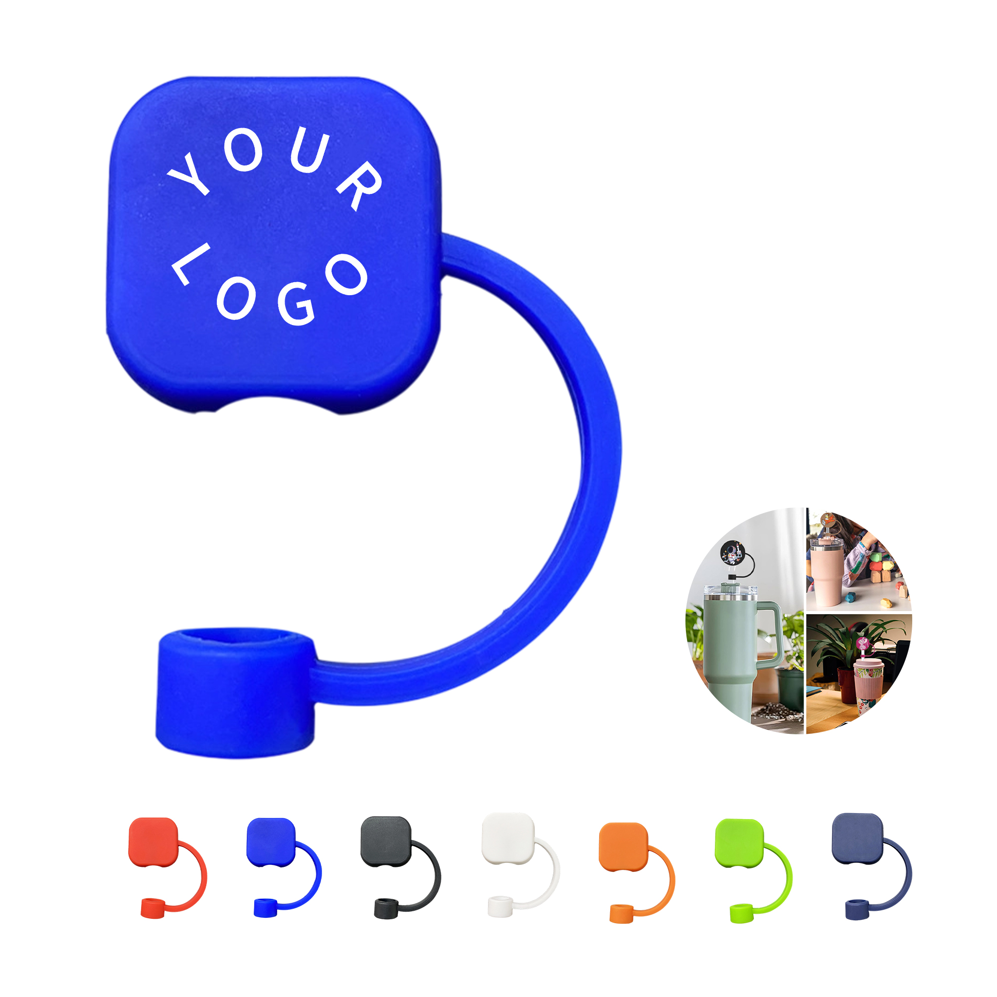 Square Silicone Straw Cap Dust Cover For 9 To 11mm Straw 3