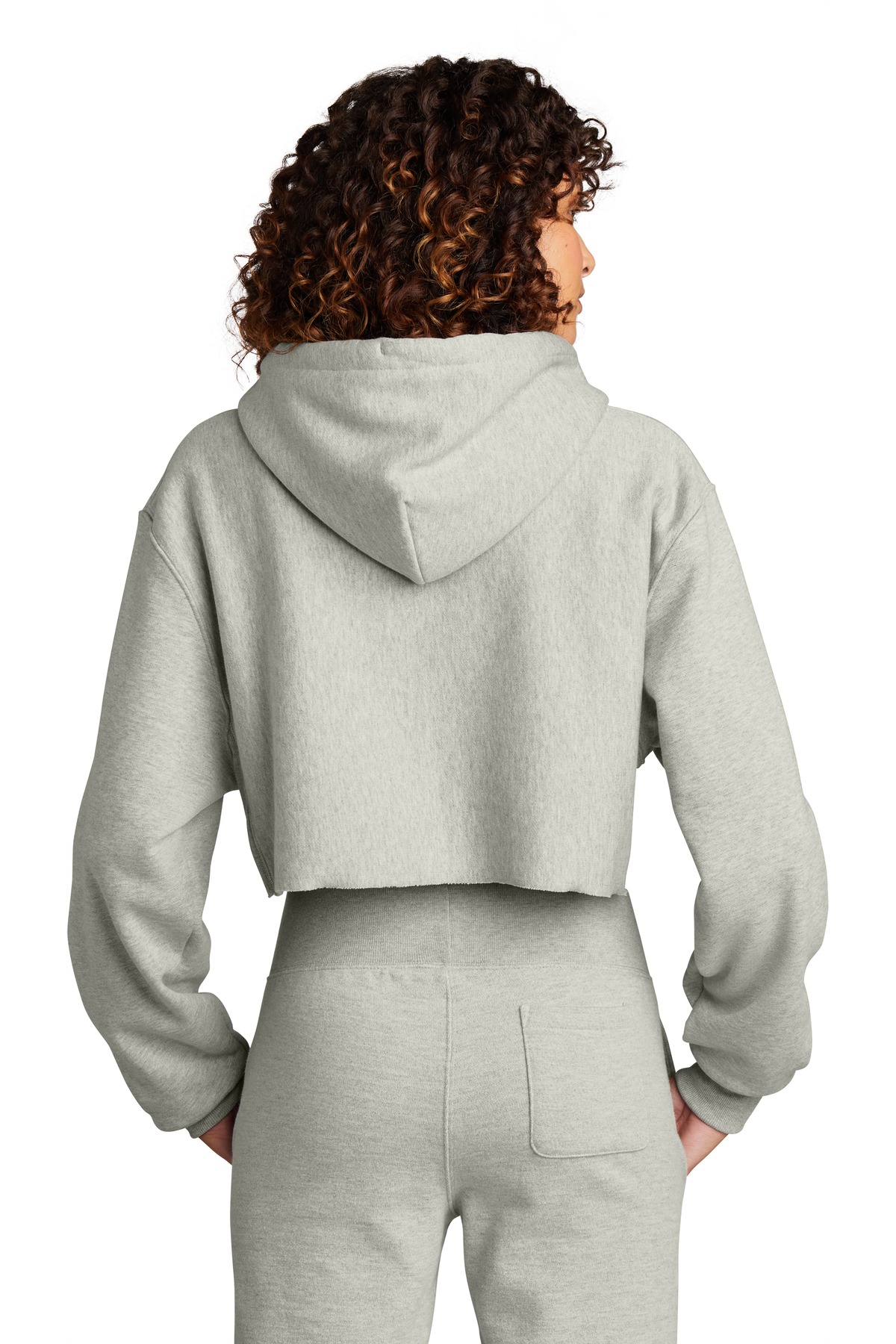 Champion Women's Reverse Weave Cropped Cut-Off Hooded Sweatshirt RW01W 13
