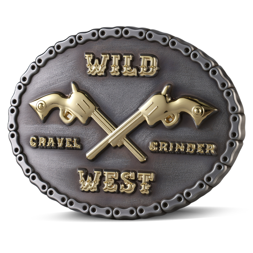 2.5 " x 3.5 " Belt Buckle with Two Tone Finish 2