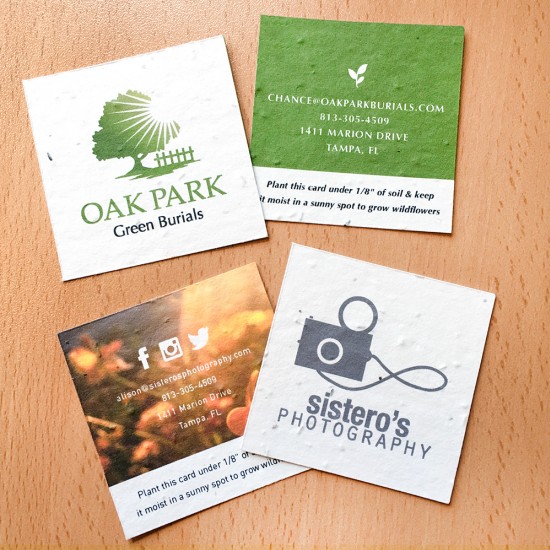 Double-Sided Plantable Square Business Cards 4