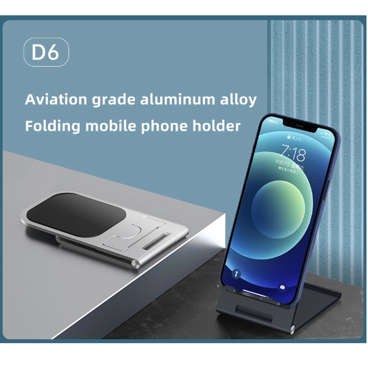Cell Phone Stand Fully Foldable Adjustable Holder 2
