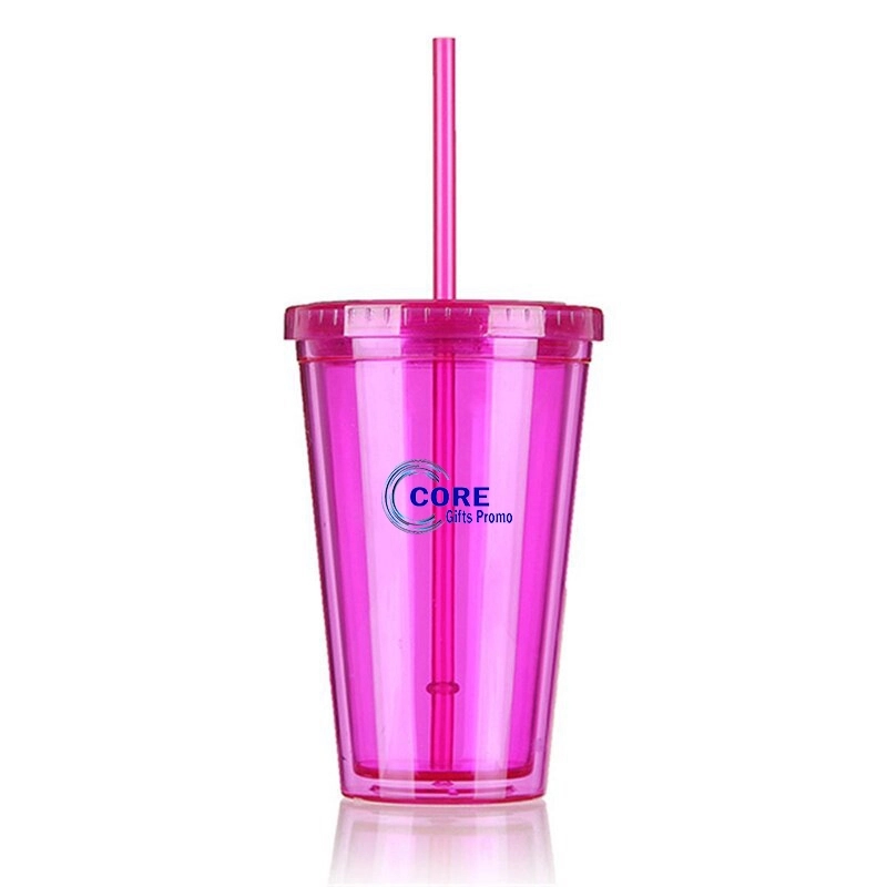 Double Wall Acrylic Tumbler With Straw 4