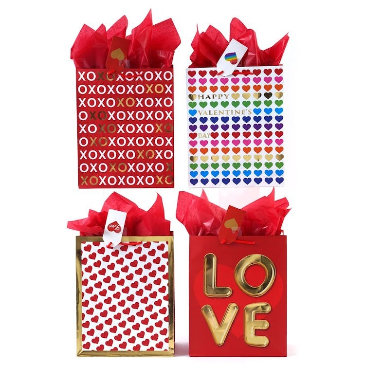 Large Valentine Gift Bags - Hot Stamp 4 Designs 2