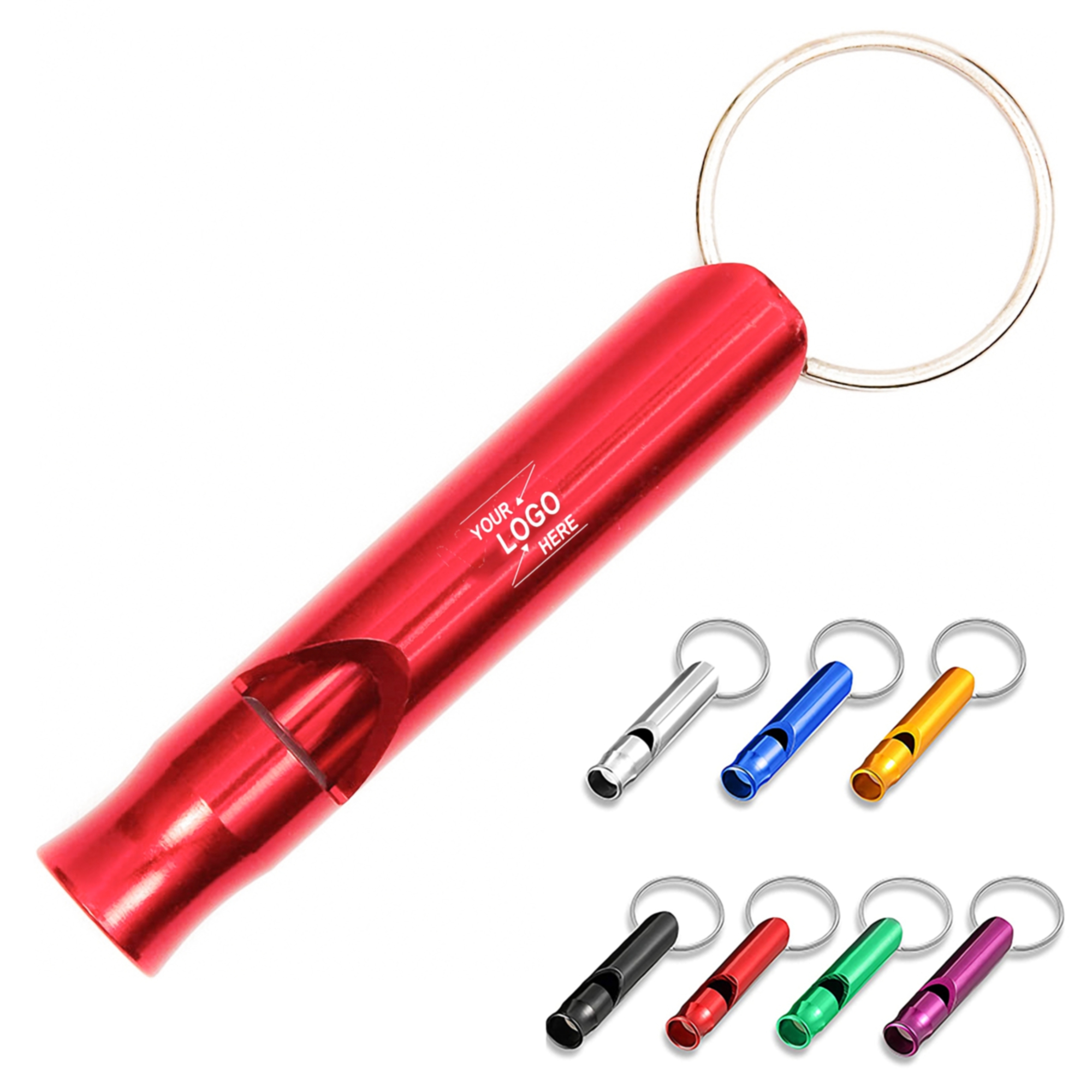 Compact Stainless Steel Whistle with Keychain 4