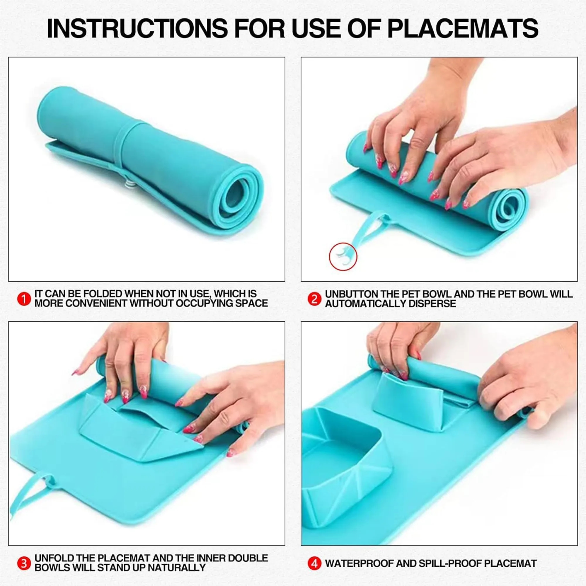 Durable Silicone Folding Pet Bowl 3