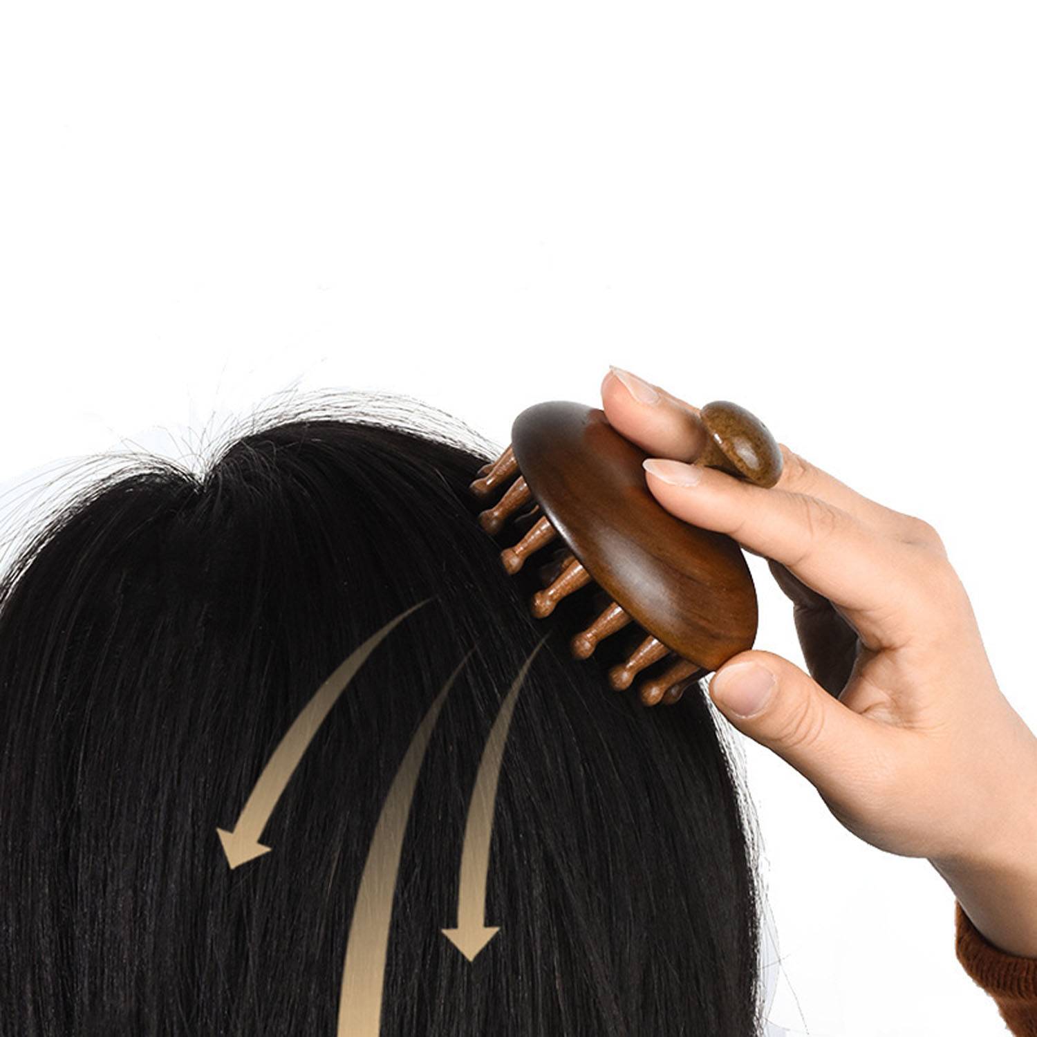 Ergonomic Natural Wood Massage Comb 4