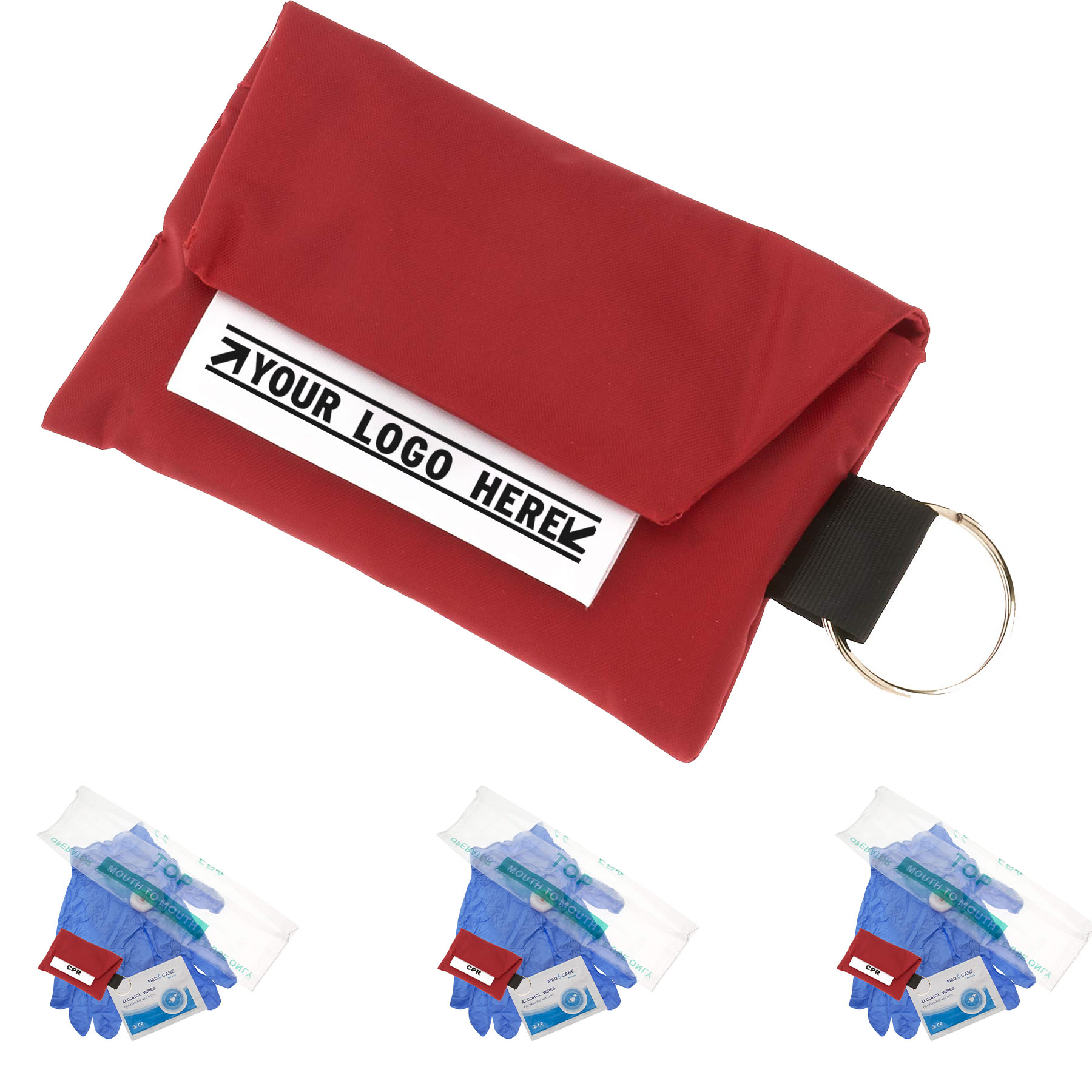Face Mask Key Chain Kit with Gloves 2
