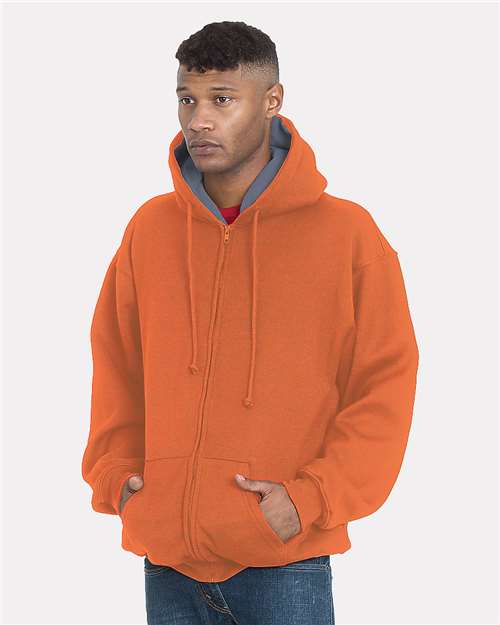 Unisex USA-Made Super Heavy Thermal Lined Full-Zip Hooded Sweatshirt - 940 7