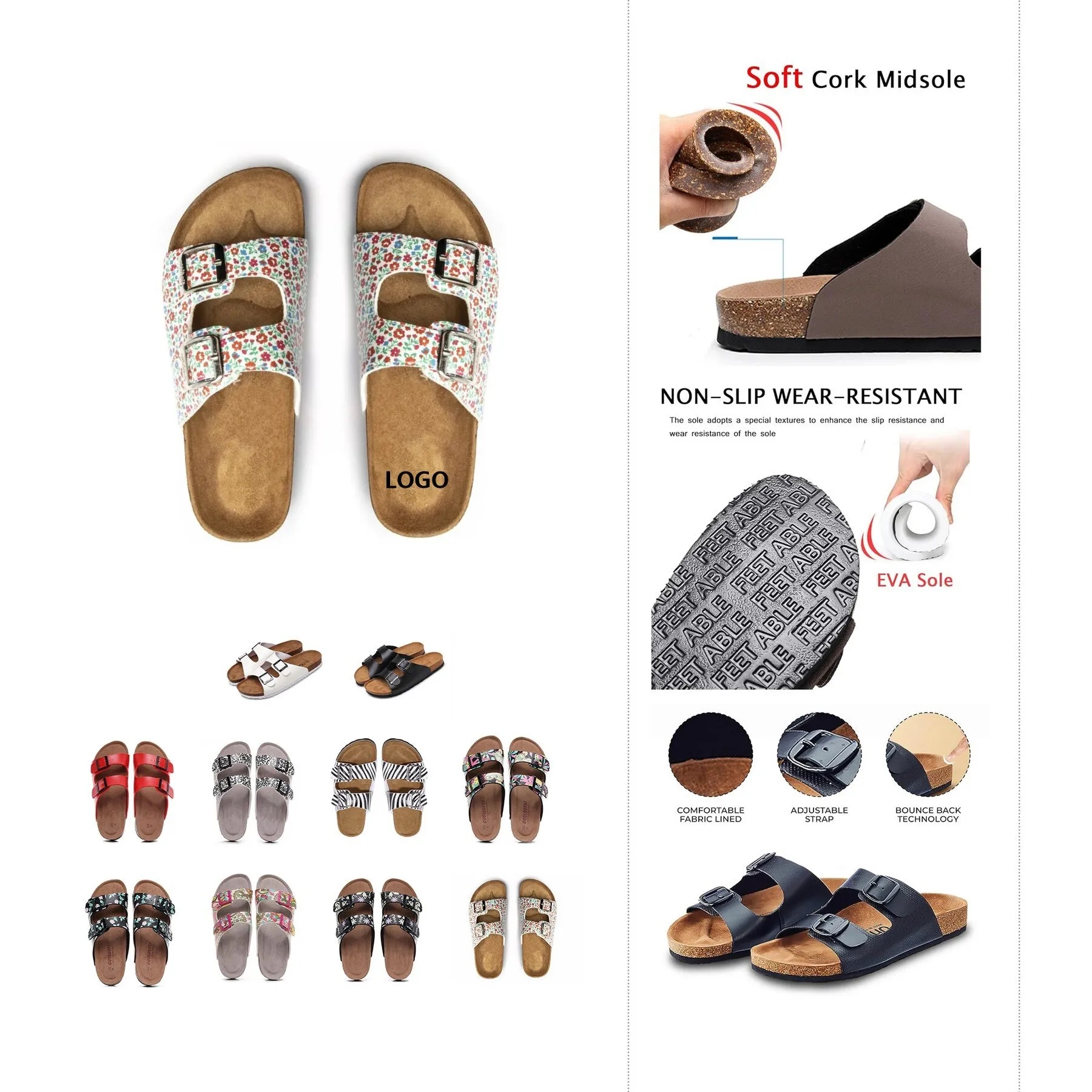 Cushioned Cork Footbed Sandal 2