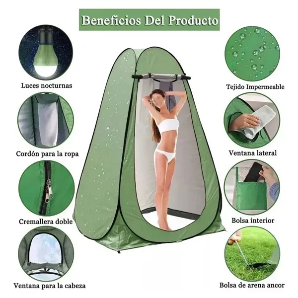 Portable Shower and Changing Tent with Camping Shelter 12