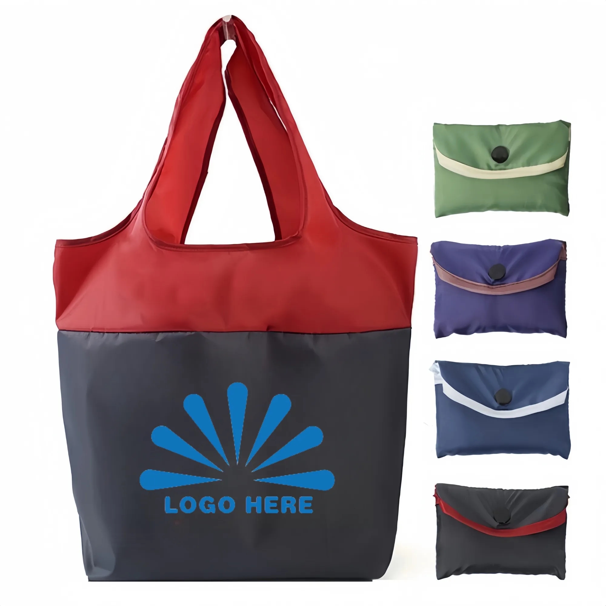 MOQ100 Recycled Polyester Waterproof Foldable Shopping Bag 2