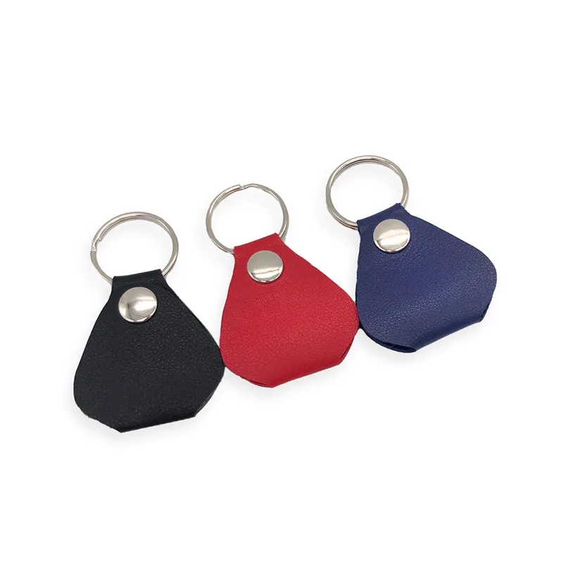 Triangle Leather Case Keychain for Guitar Pick 2