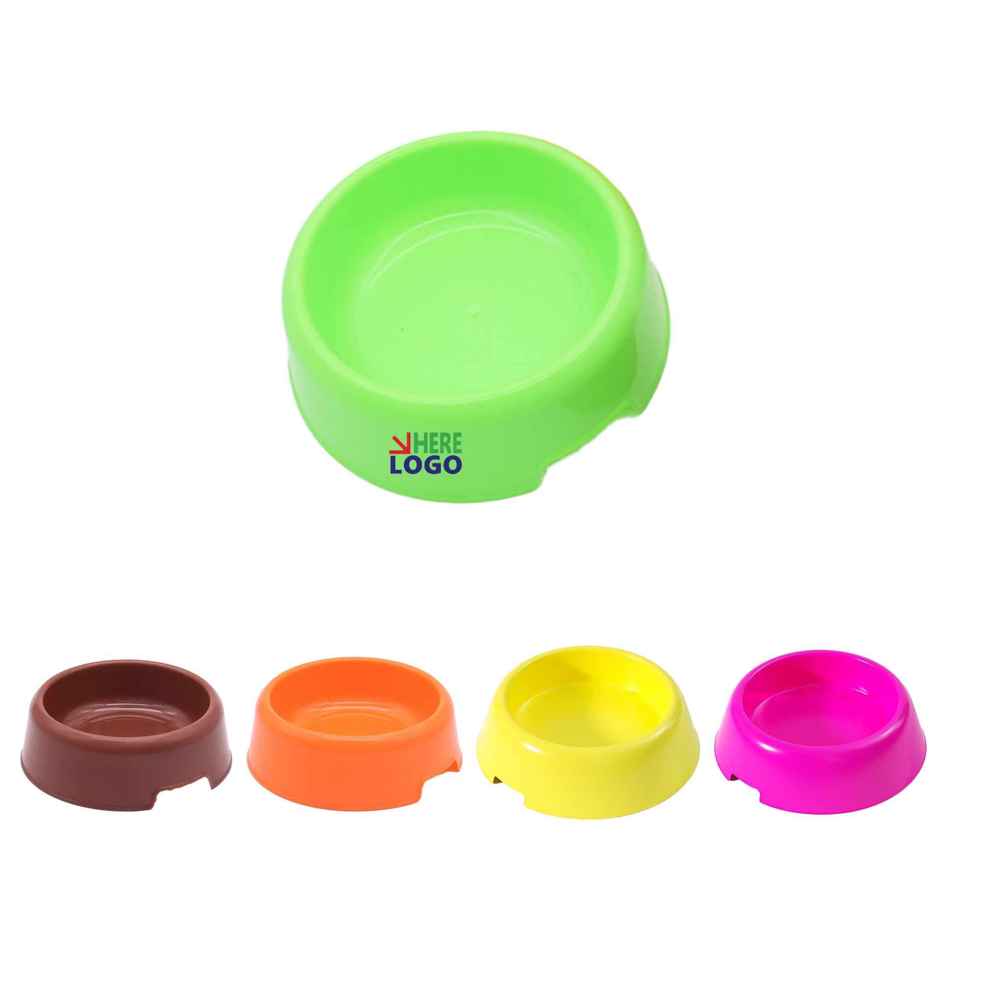 Candy Color Plastic Round Pet Bowl 2