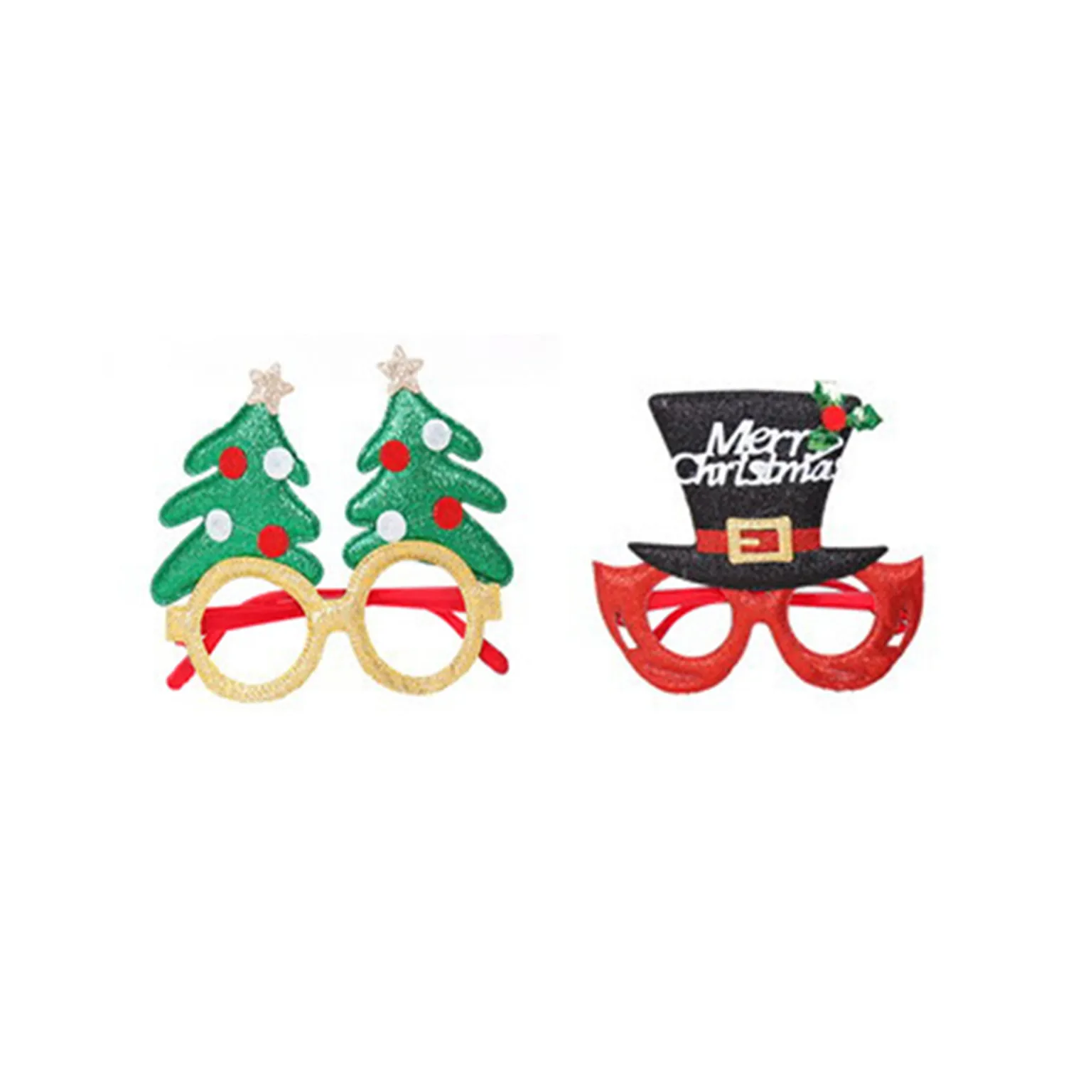 Christmas Party Glasses Glitter Frames (14Pcs) 2
