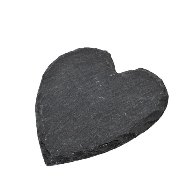 Custom Black heart-shaped  Stone Coasters 4