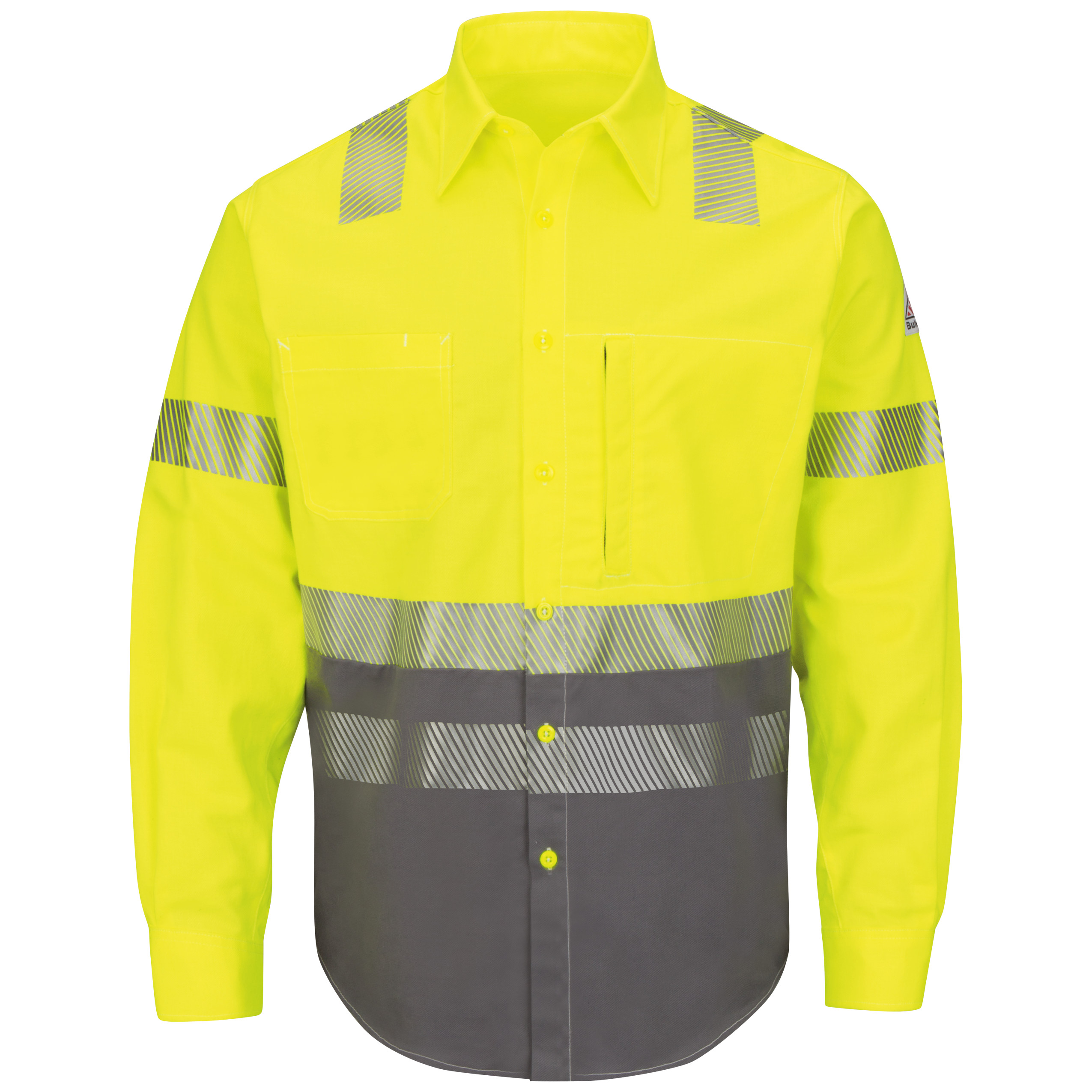 Bulwark® Men's Hi-Visibility Color-Block Uniform Shirt 2