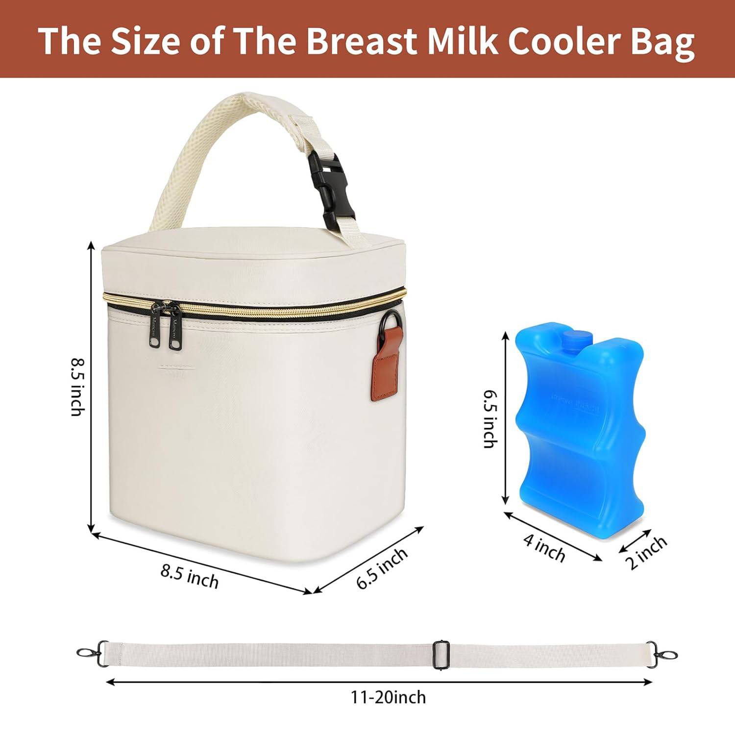 15L Oxford Insulated Breastmilk Cooler Bag 4