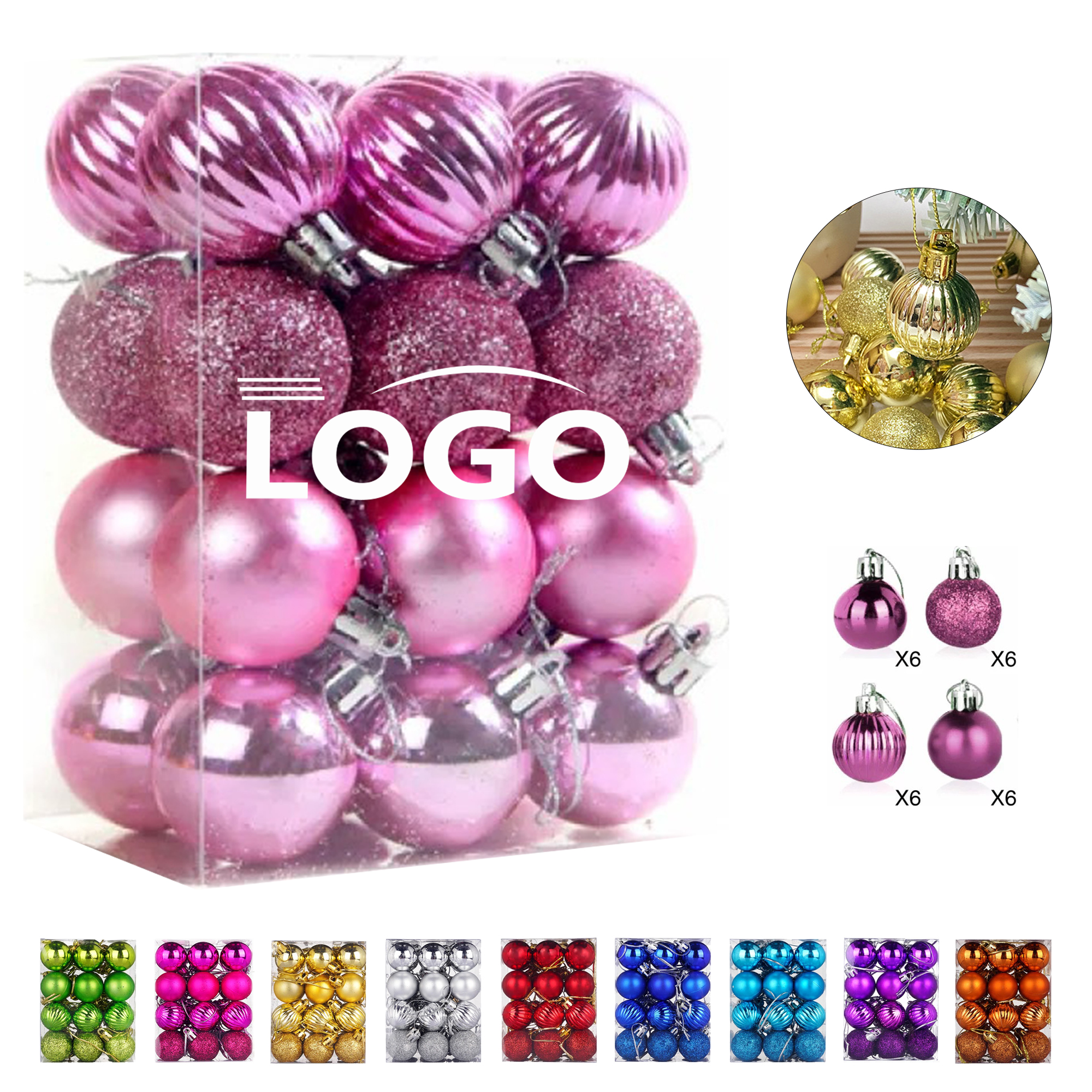 Bright Plastic Christmas Balls 7