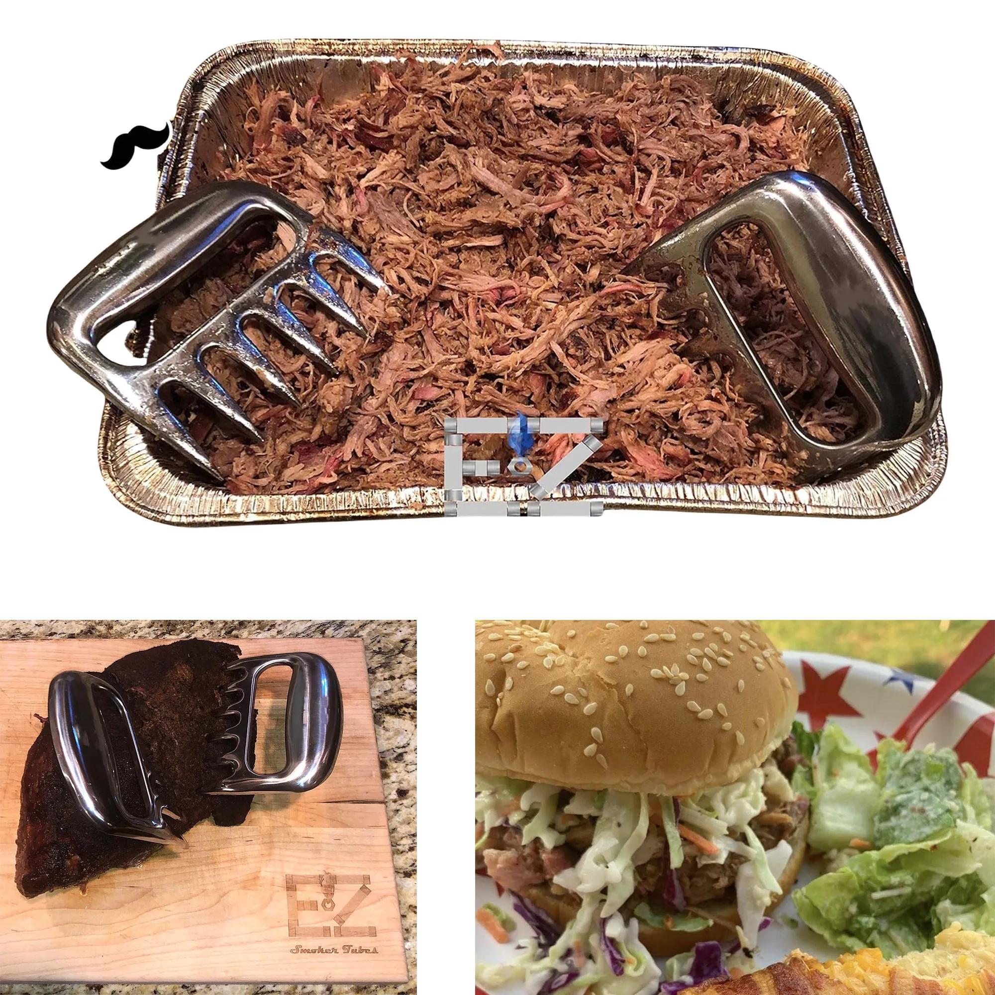 Stainless Steel BBQ Shredding Claws 2