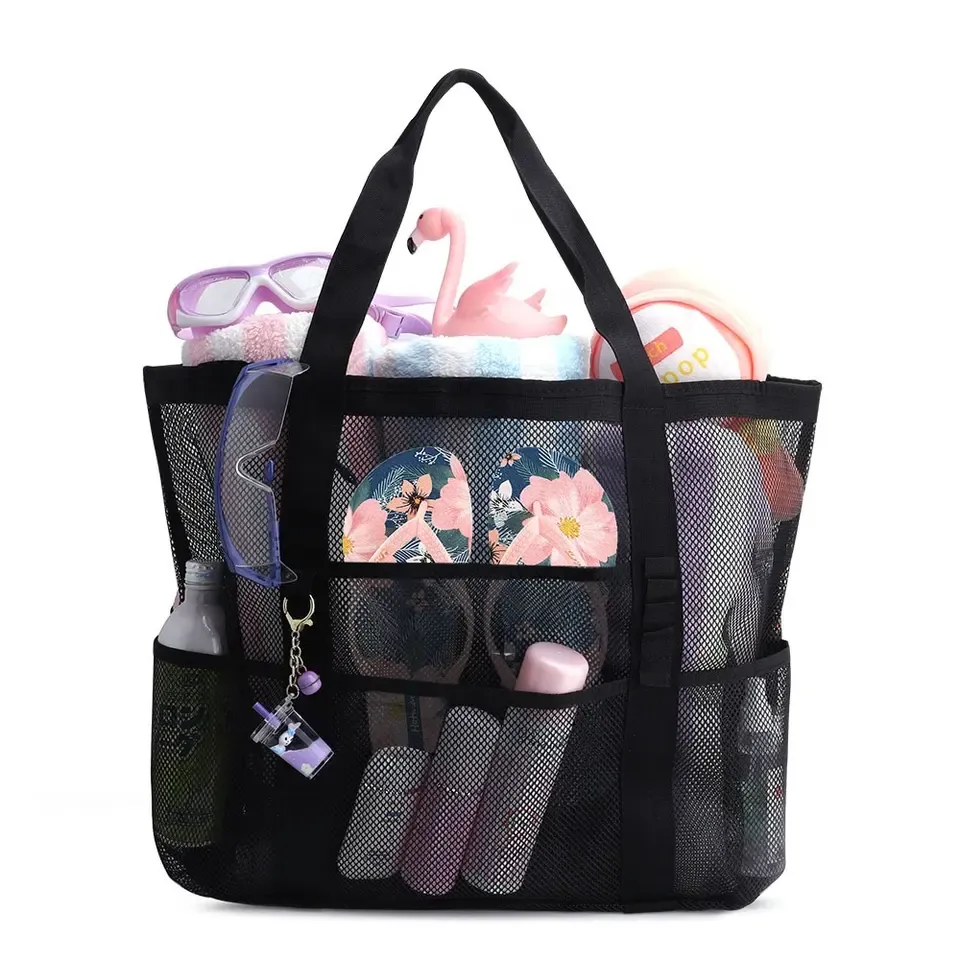 Shoulder Beach Mesh Tote Bag 1