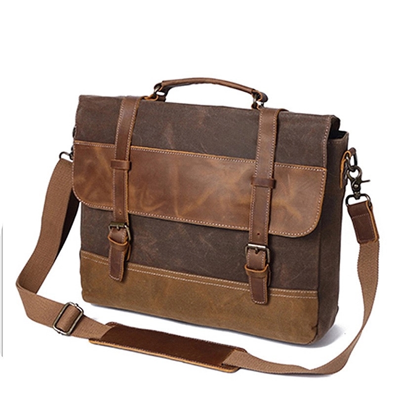 Canvas Leather Computer Laptop Bag 2