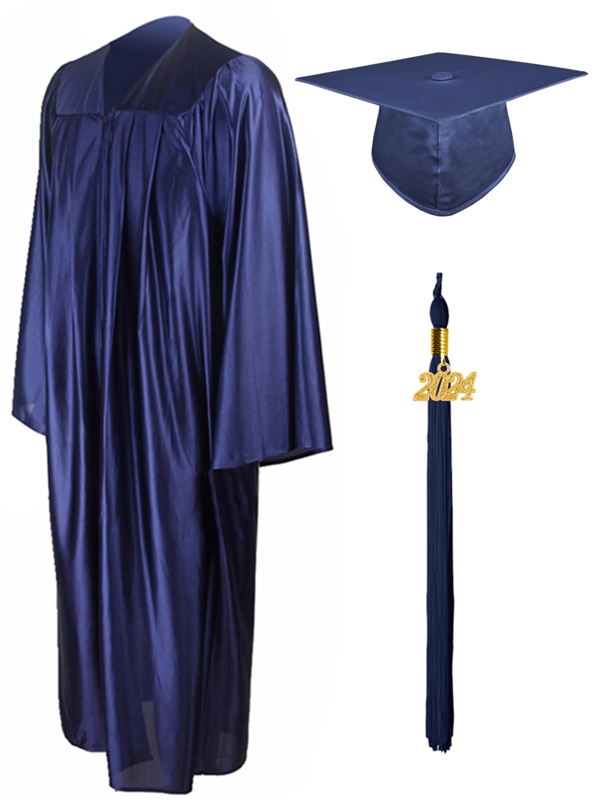 Shiny Graduation Gown Cap Tassel Set 2024 14