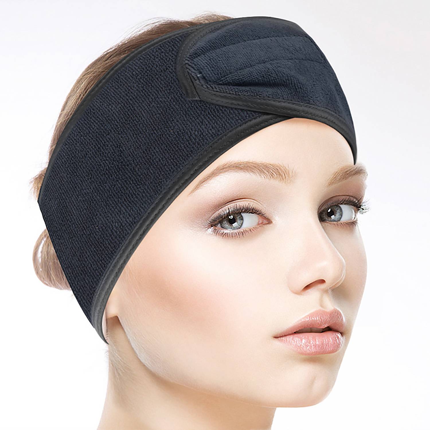 Soft Adjustable Makeup Hair Band W/ Magic Tape 4