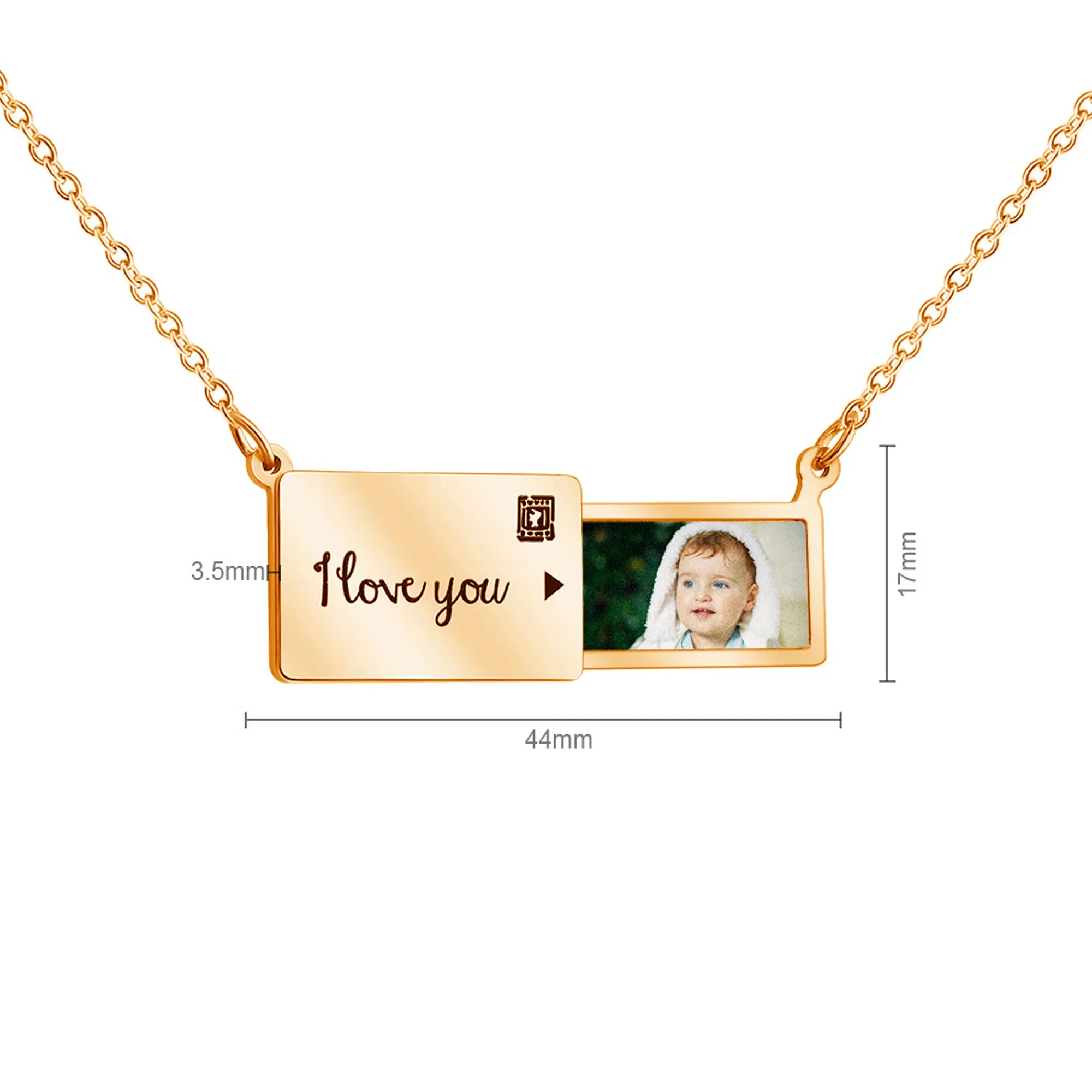 Lettering Pull-Out Envelope Necklace 3