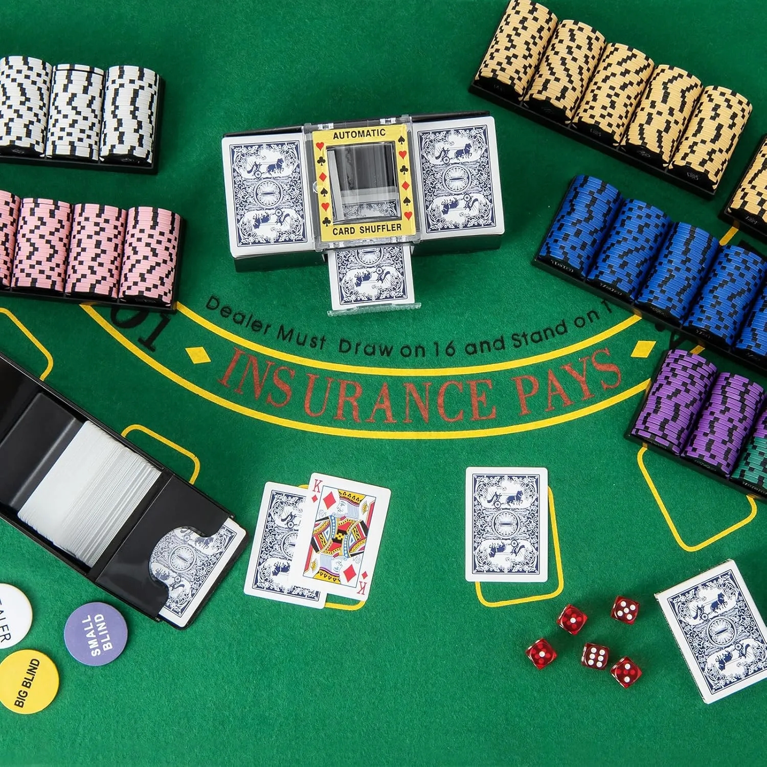 600 PCS 14 Gram Clay Poker Chips w/Case 7