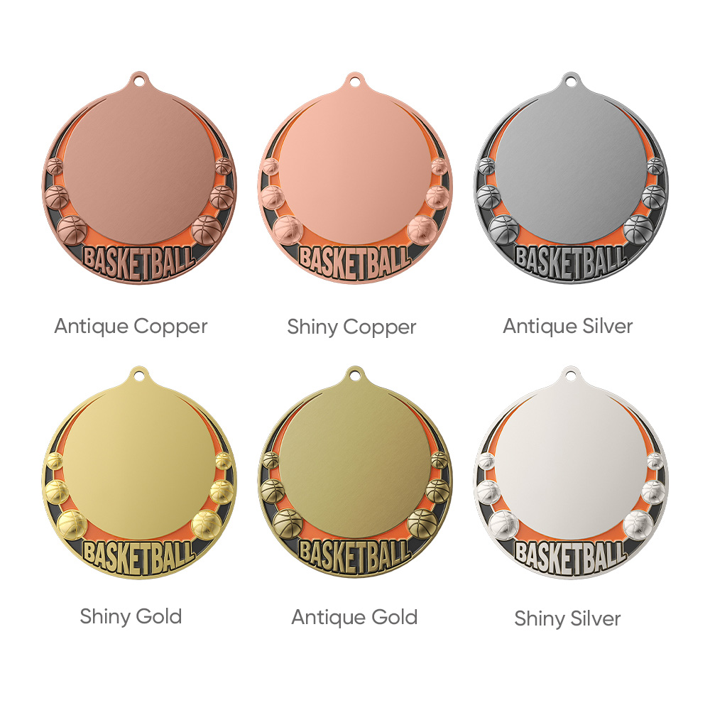 2" UV Printed Basketball Medals 9