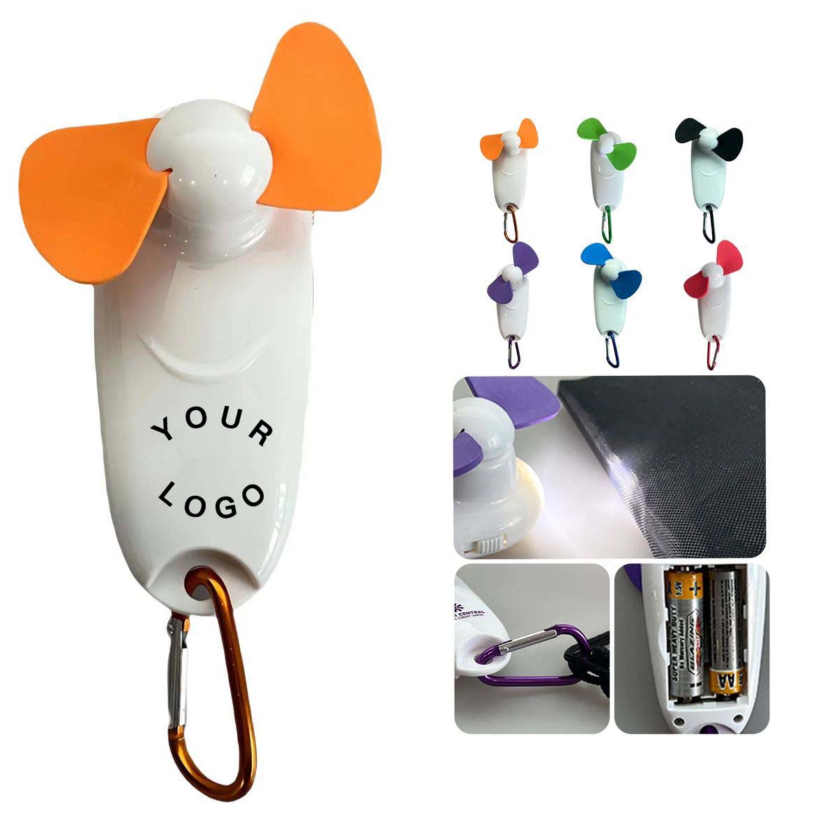 Travel Size Fan with Hanging Hook and Light 8