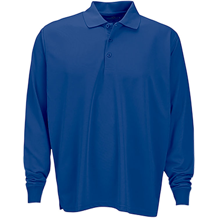 Vansport Omega Long Sleeve Solid Mesh Tech Polo 6