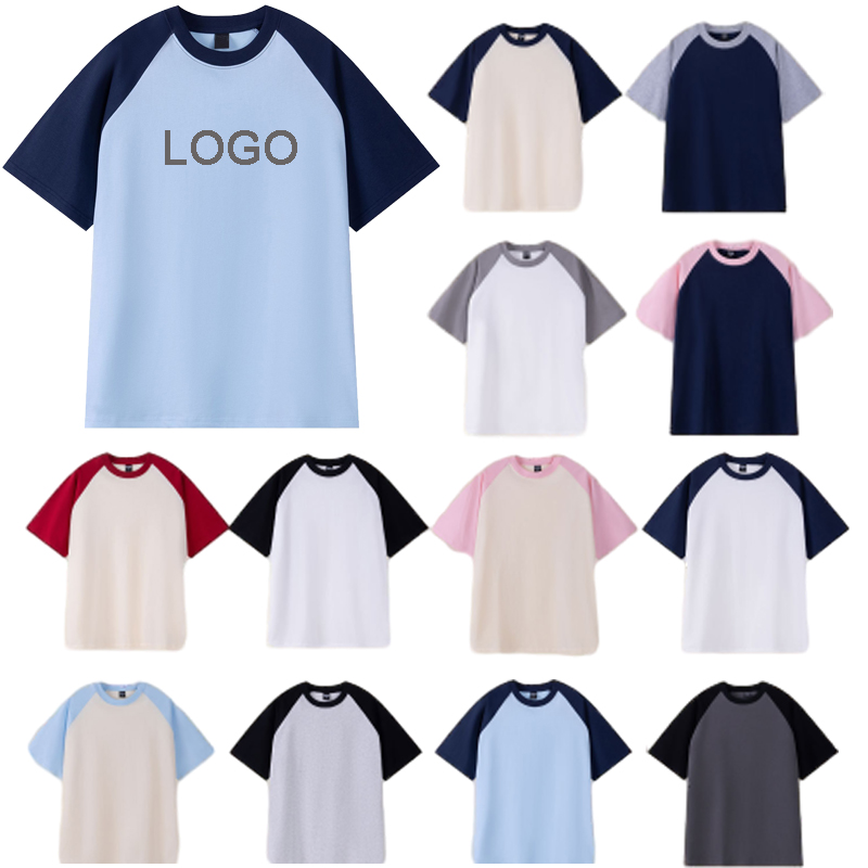 Unisex Colorblock Cotton Raglan T-Shirt 2
