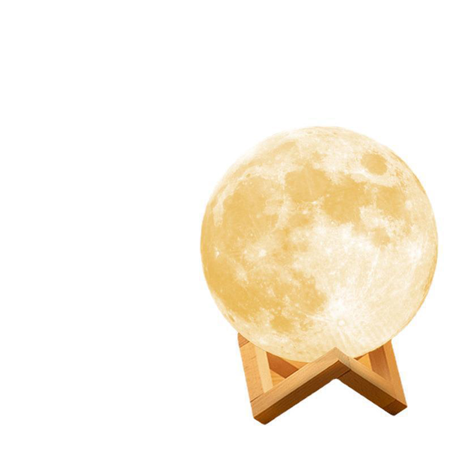 3D Moon Lamp with 5.9 Inch Wooden Base 3