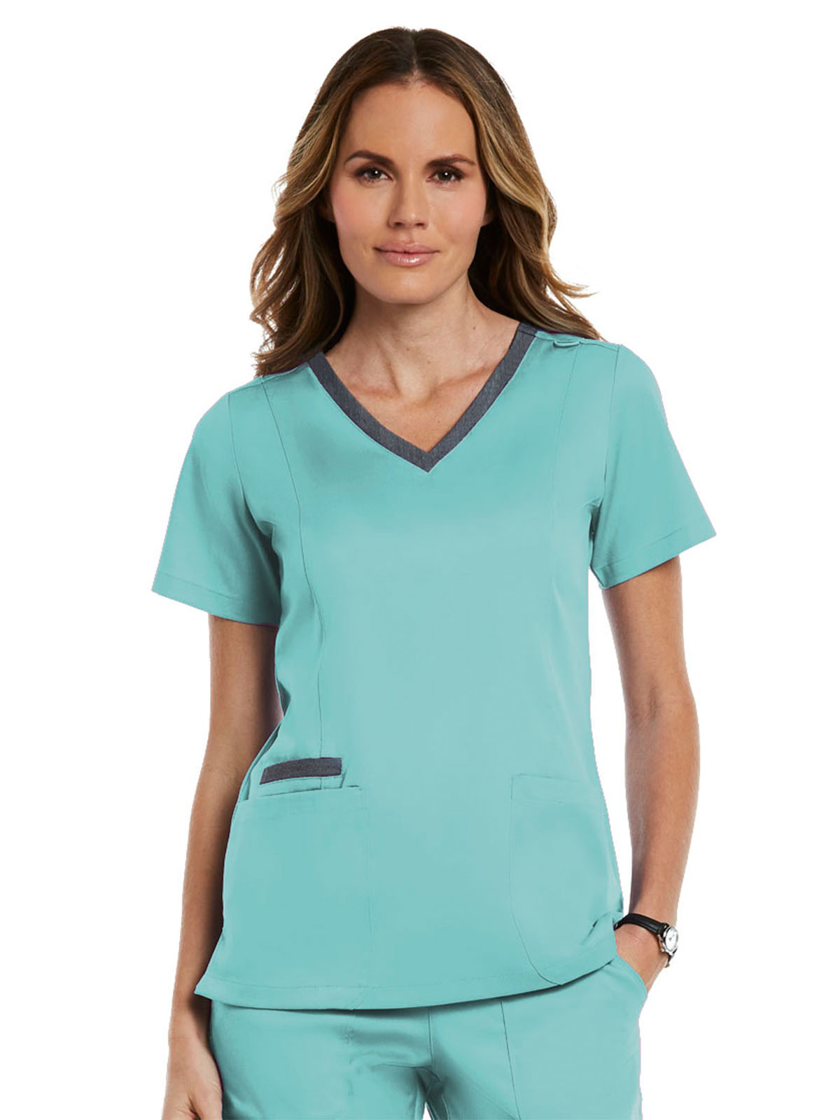 Maevn - Matrix - Women's Three-Pocket Heather Neck Band Top 23