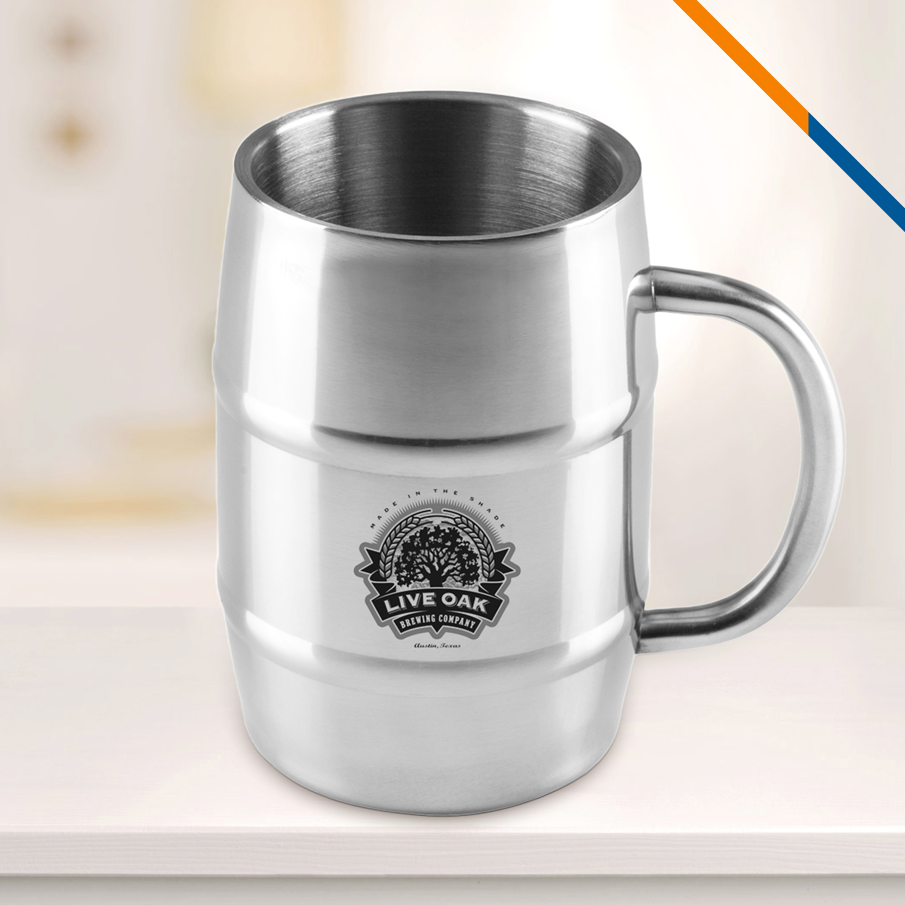 Lilda Stainless Steel Barrel Mug - 17 OZ. 5