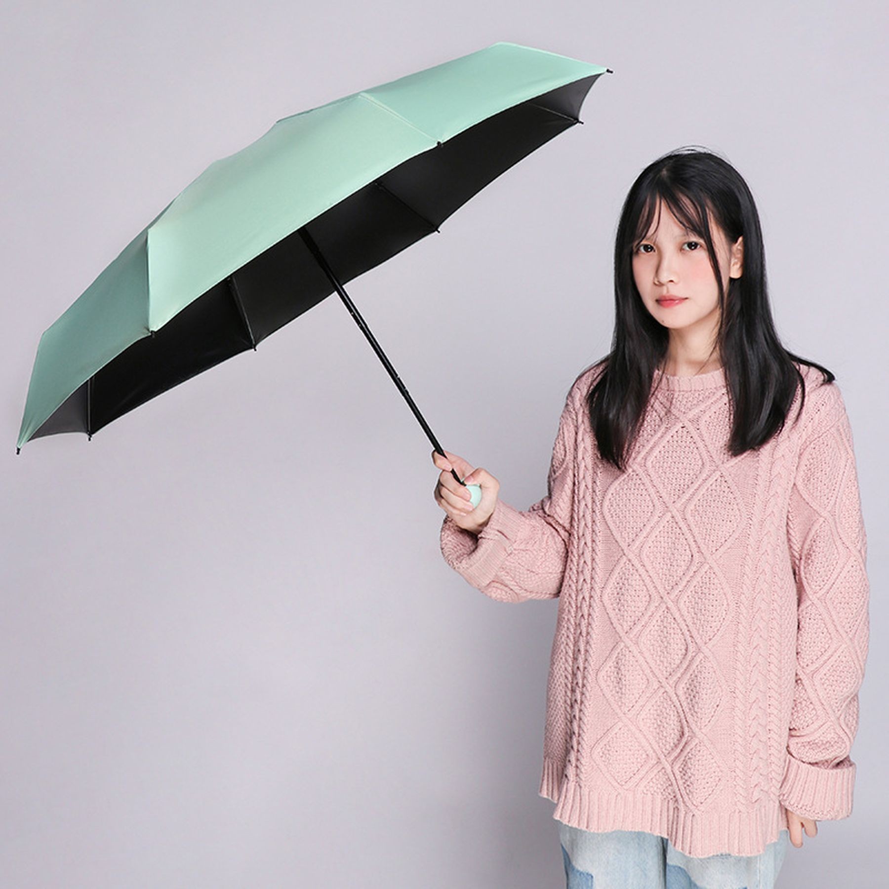 Portable Windproof Mini Travel Sun Rain Umbrella With Case 10