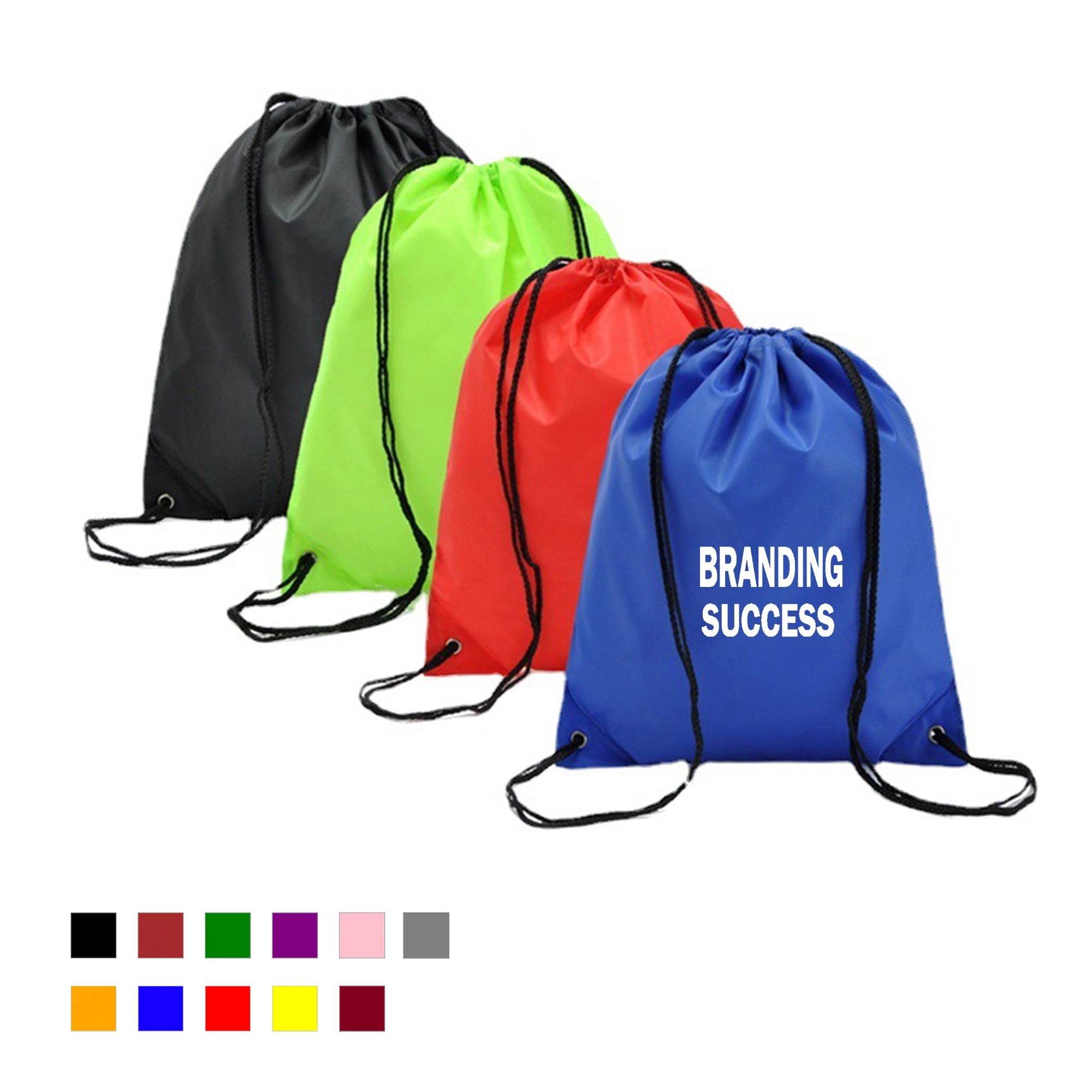 Sports Polyester Drawstring Storage Backpack 3