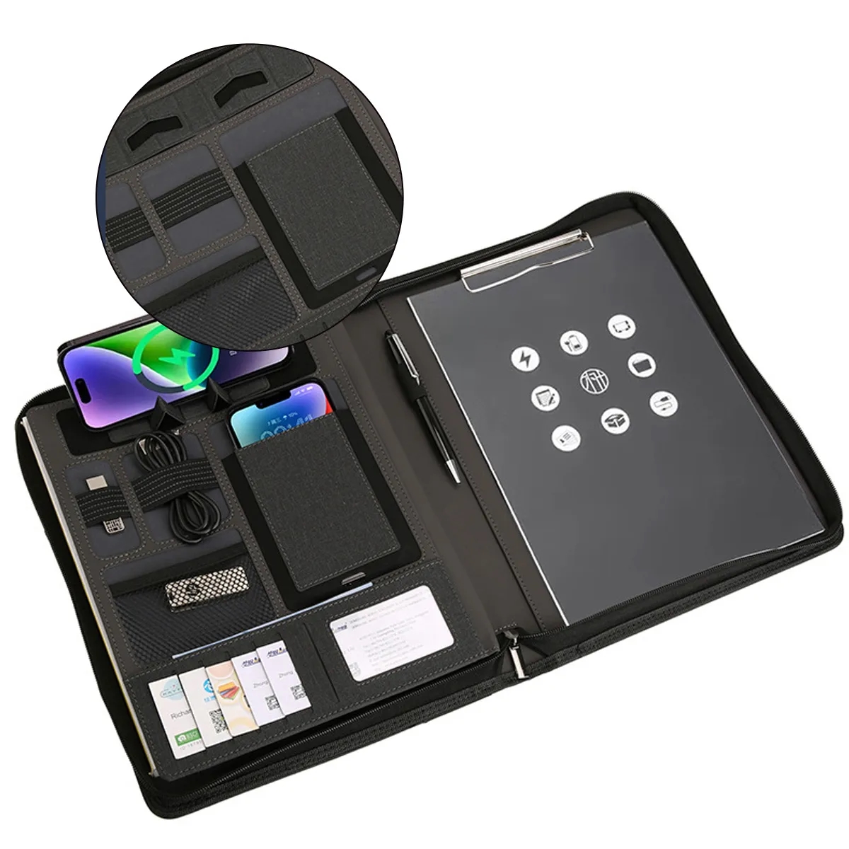 A4 Executive Portfolio With Power Bank & Clipboard 6
