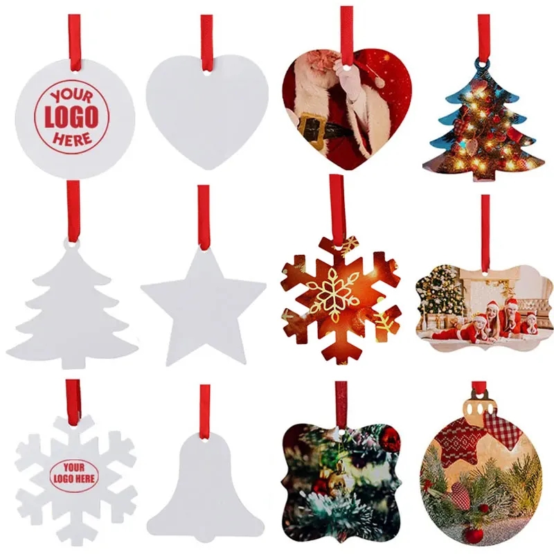 Sublimation Metal Christmas Tree Ornaments 4