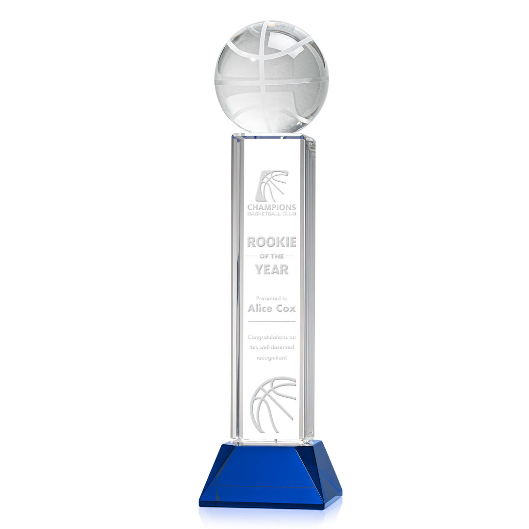 Basketball Award on Stowe Base - Blue 7