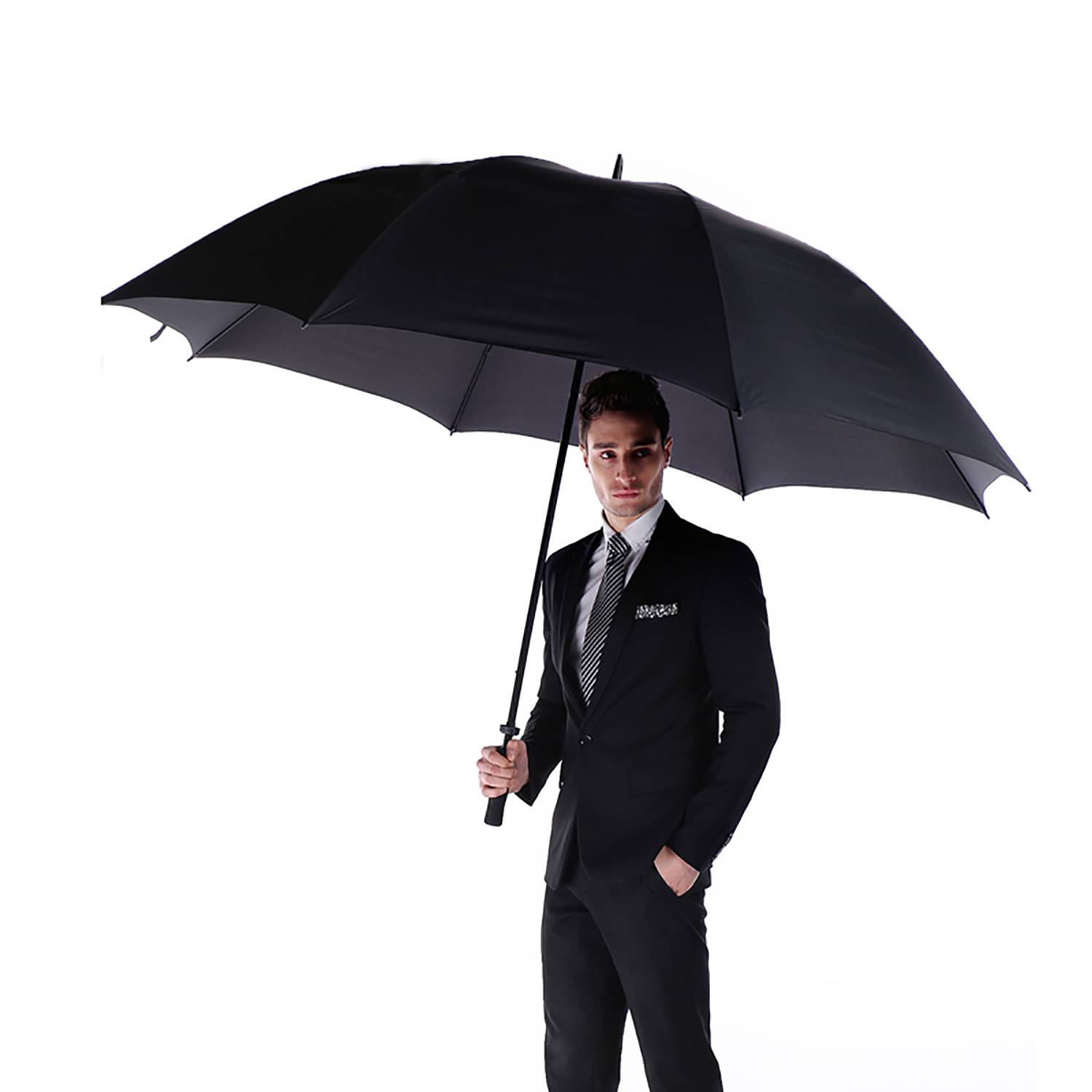 Men's Automatic Long Handle Umbrella w/ Case 4