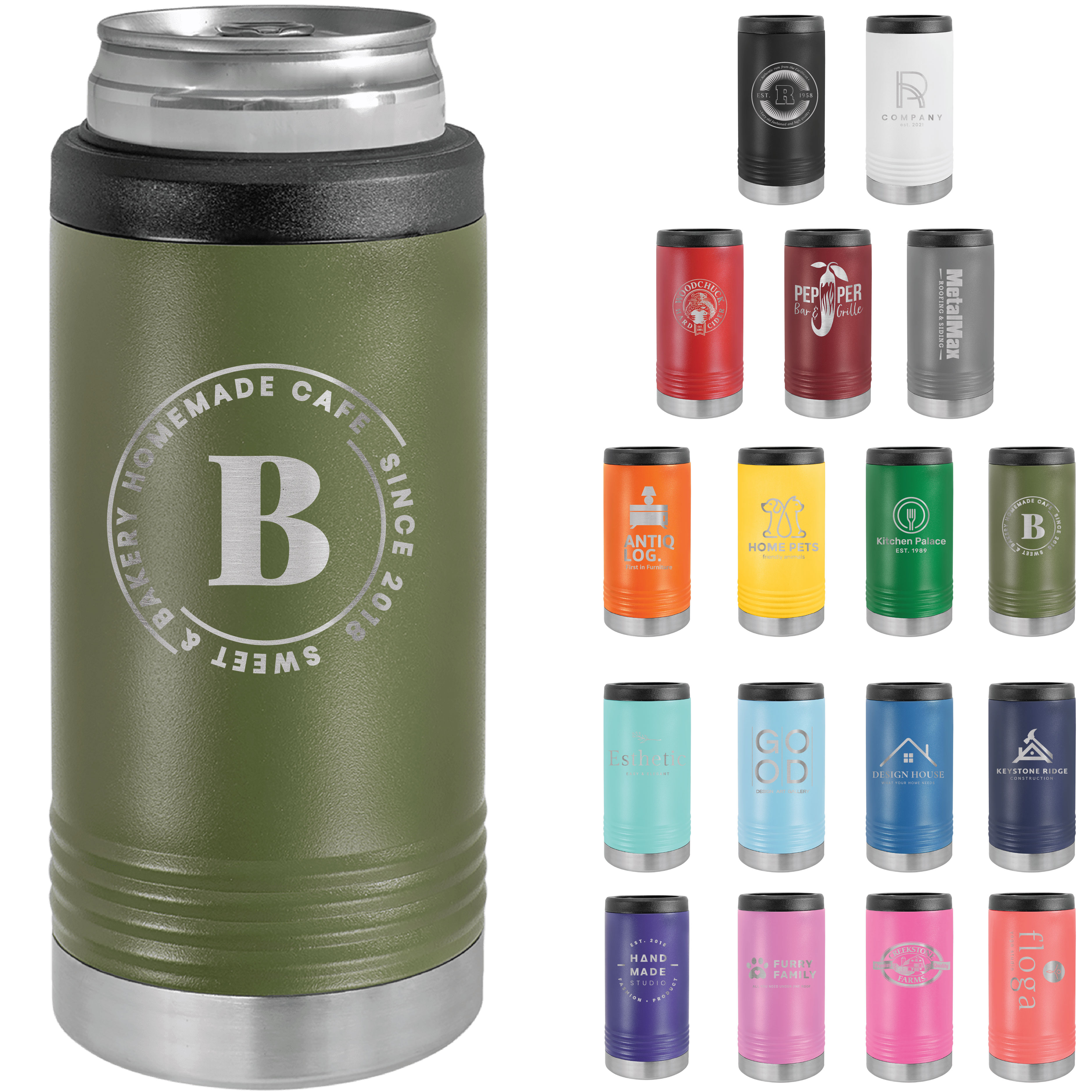 12 Oz. Polar Camel Stainless Steel Slim Can Cooler 57