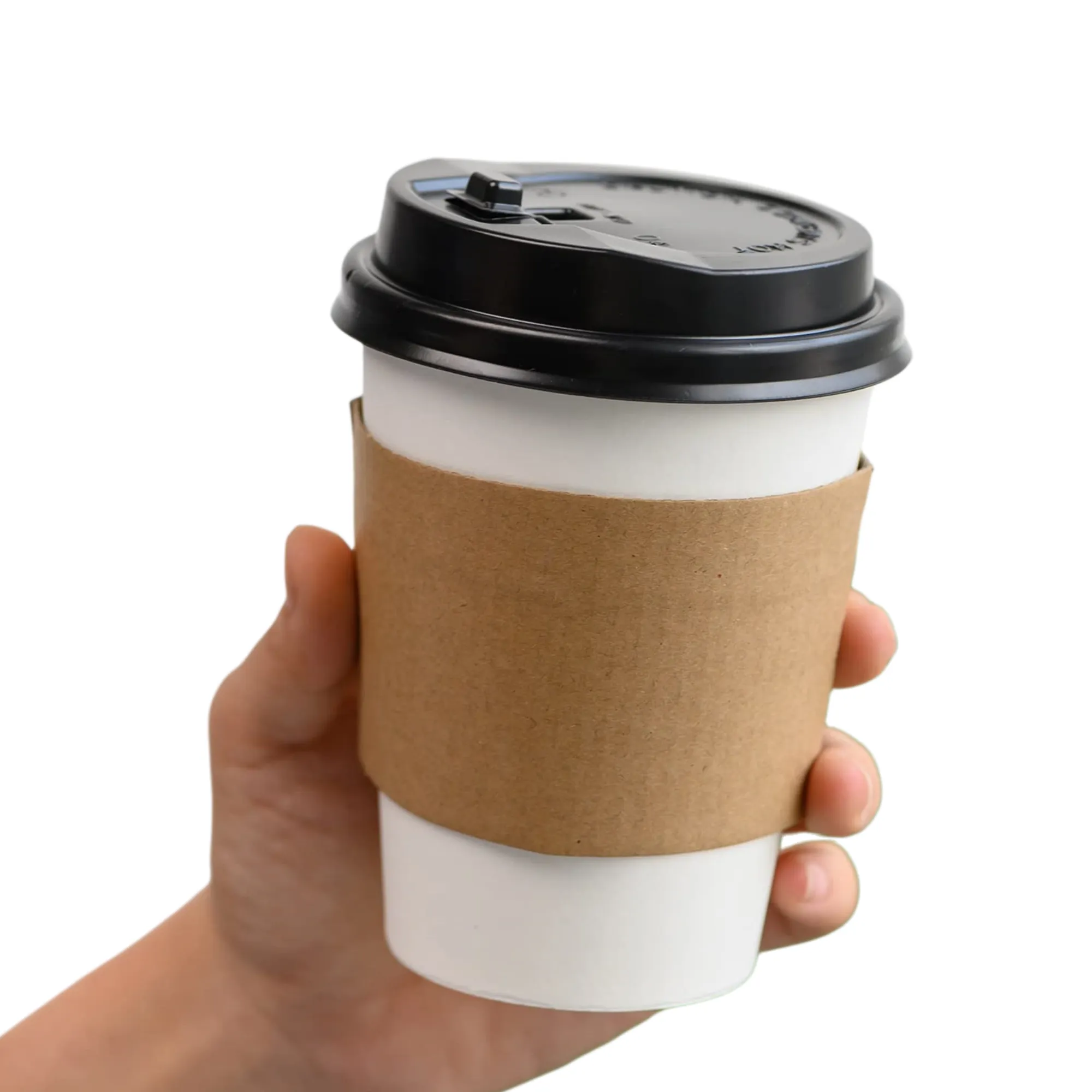 Hot Sale Full Color Kraft Disposable Coffee Cup Sleeves 2