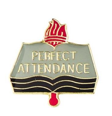 Perfect Attendance Scholastic Pin 1