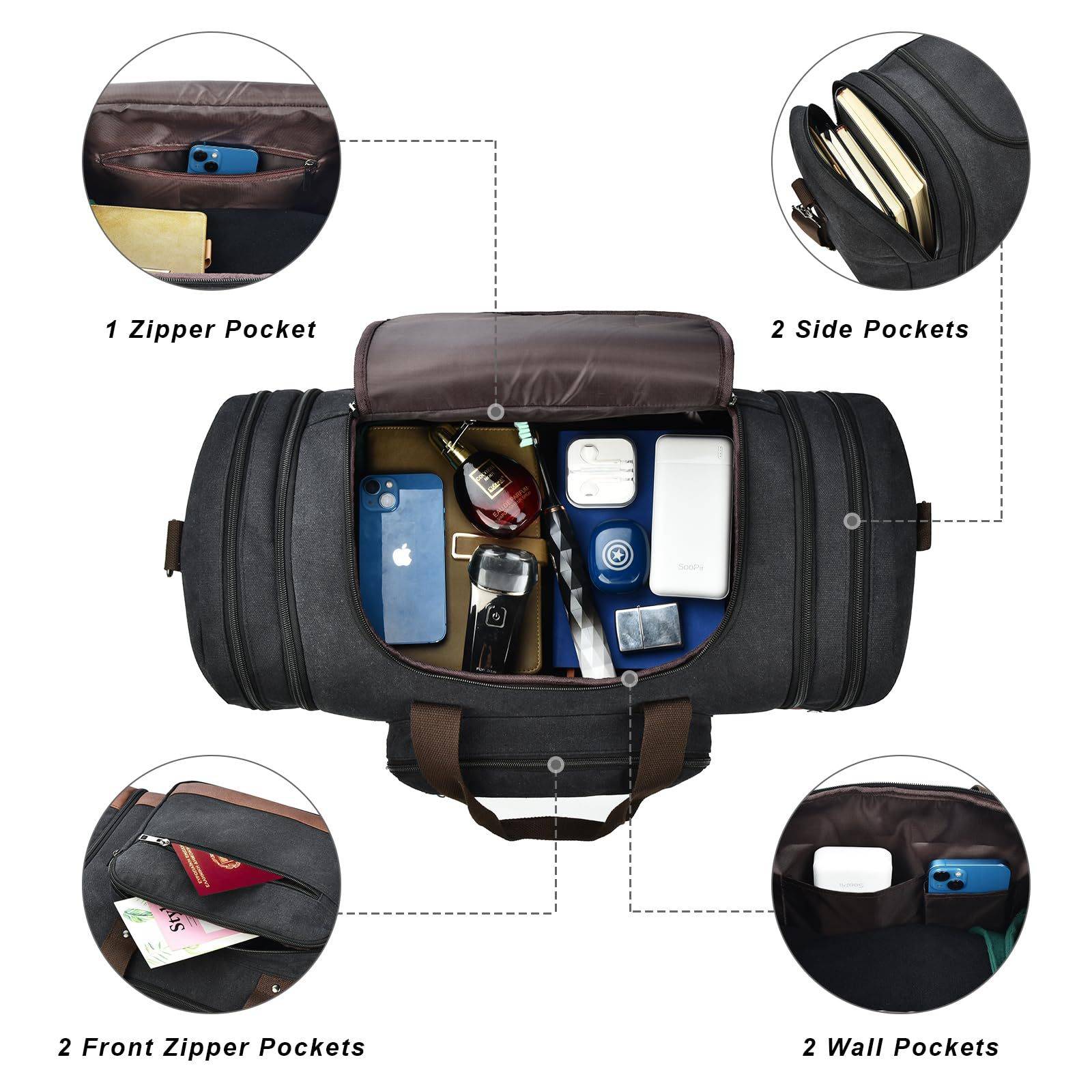 Expandable Canvas Duffle Bag 9