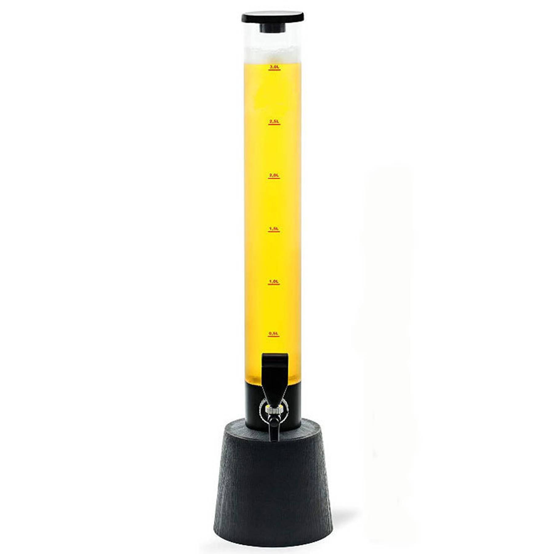 Plastic 3L Beer Clear Beverage Tower 3