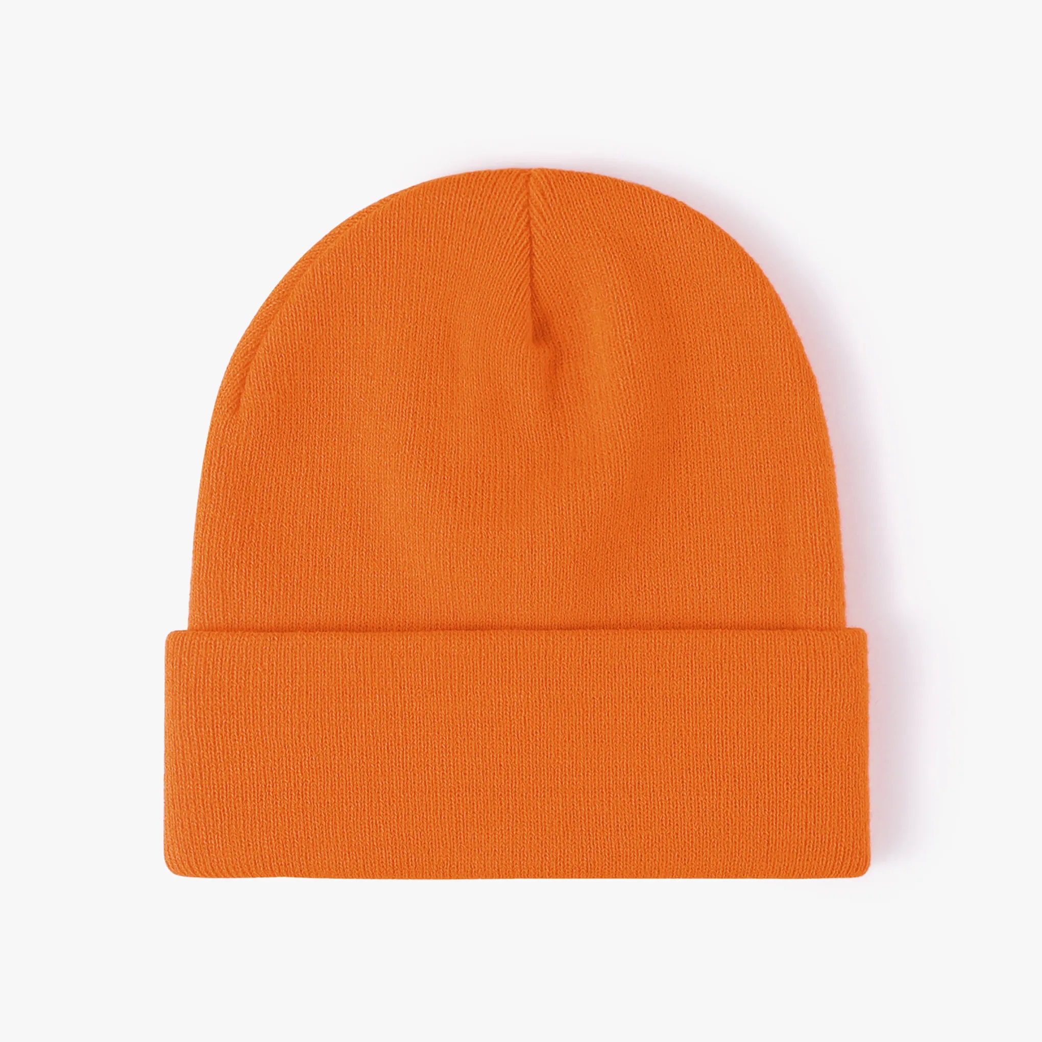 Unisex Acrylic Knit Cuffed Beanie Caps 15