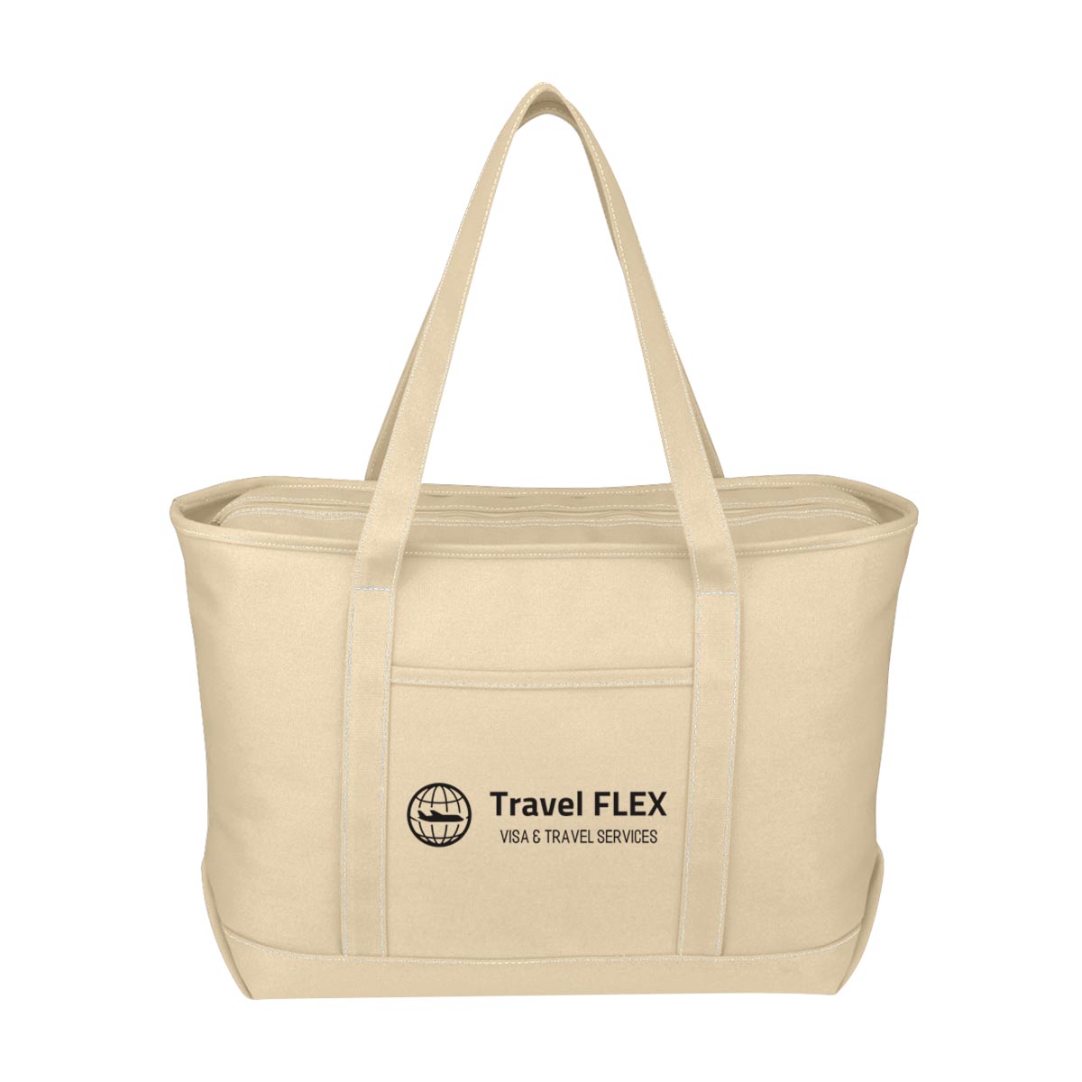 Large 24 Oz. Recycled Cotton Yacht Tote Bag, custom tote bag with logo imprint 9